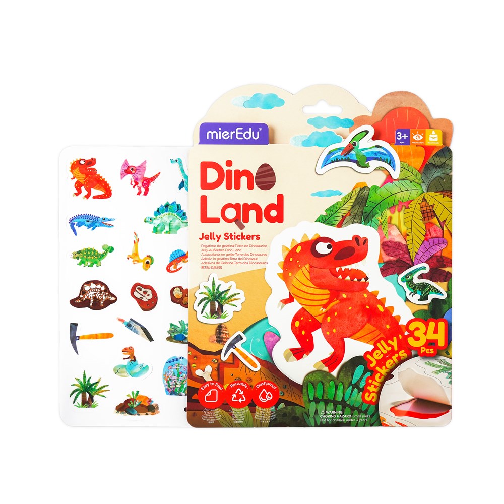 mierEdu Jelly Stickers - Dino Land - view 2
