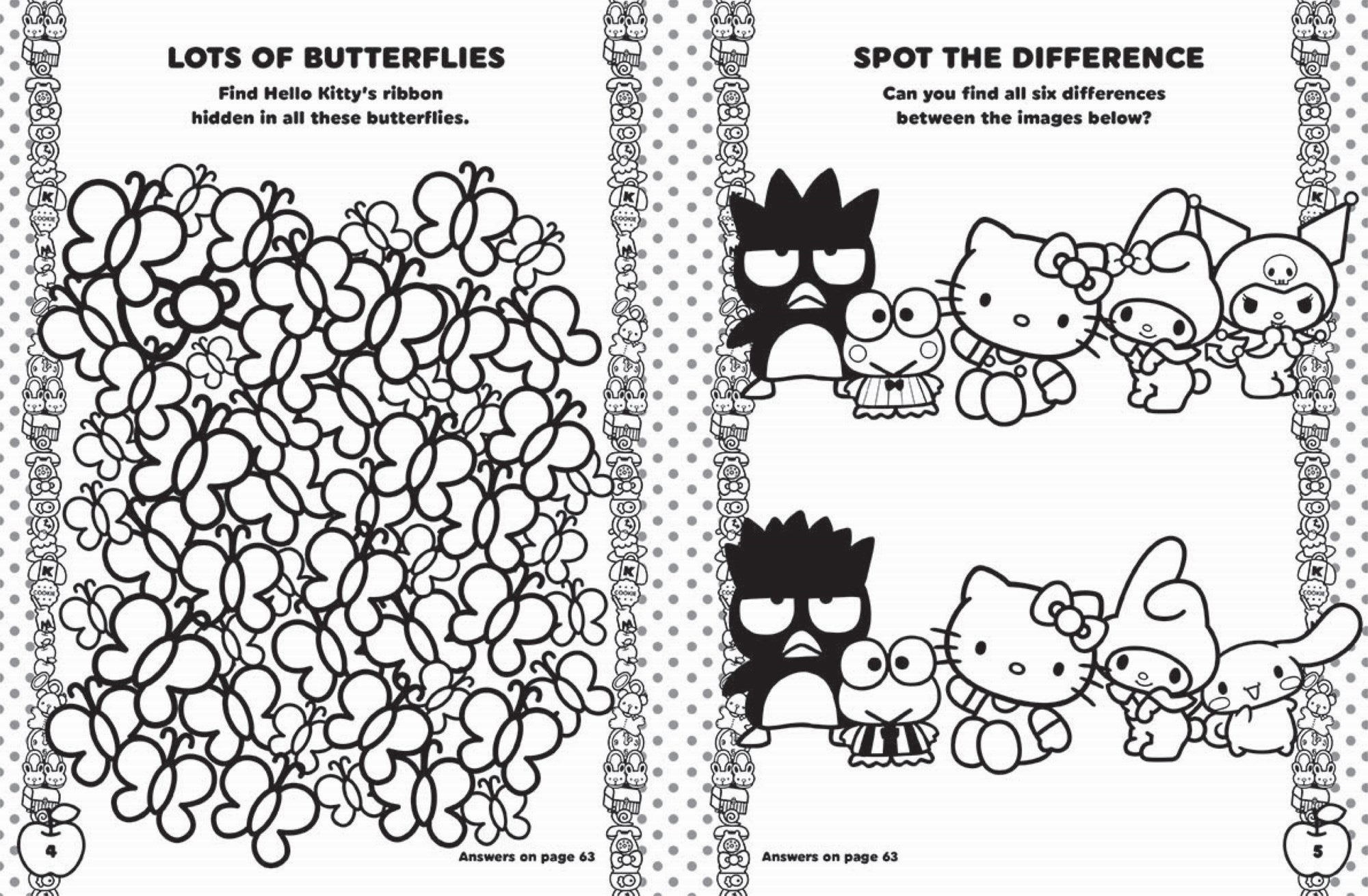 Hello Kitty and Friends - Mega Colouring Book — inside page 1