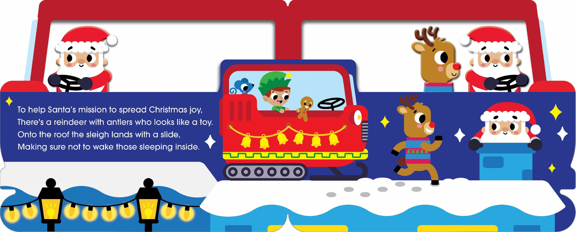 Mini Me - Shaped Board Book - Santa's Sleigh Ride — inside page 2
