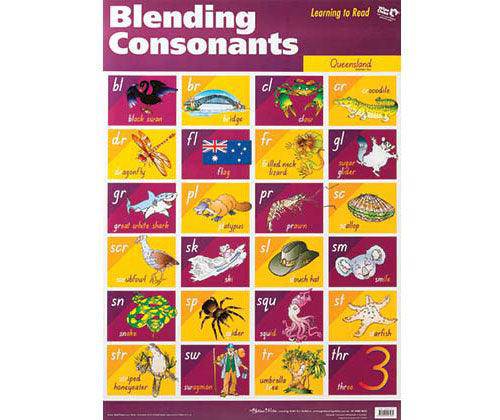 Blending Consonants Wall Chart - QLD