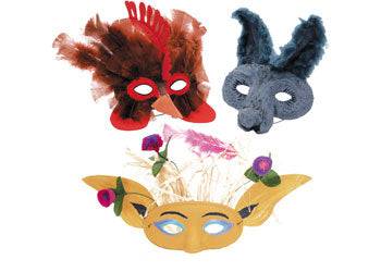Half Mask Paper Mache With Elastic Pk of 24 - view 3