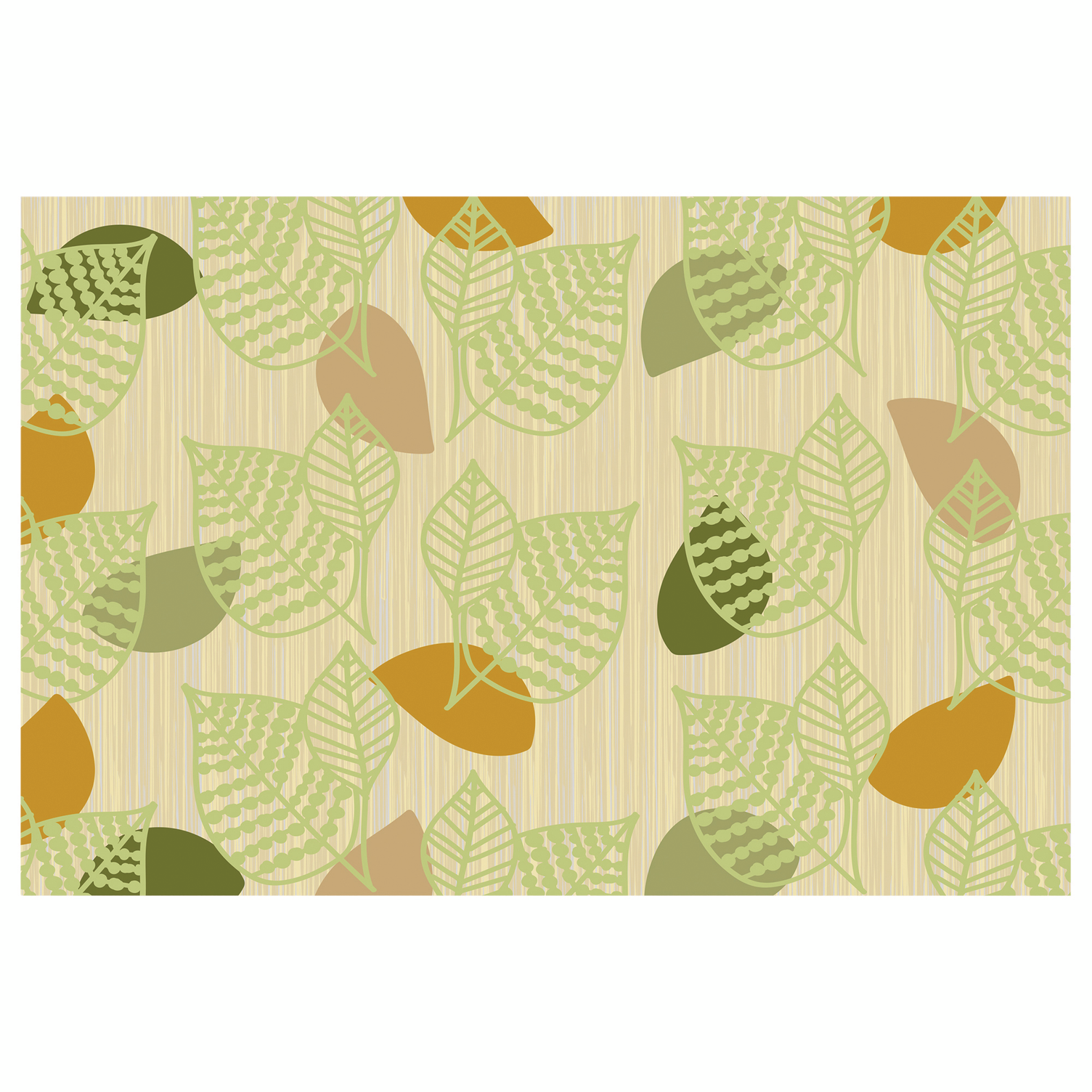 Green Leaf Carpet - 274 x 183cm