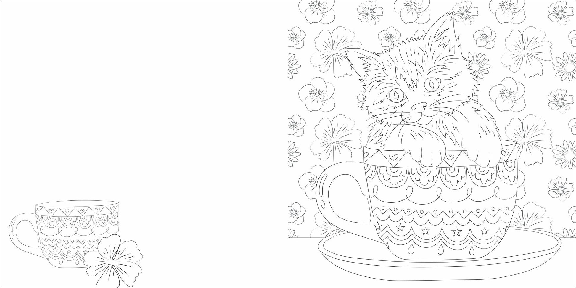 Adult Colouring Book - Cosy Cats — inside page 1