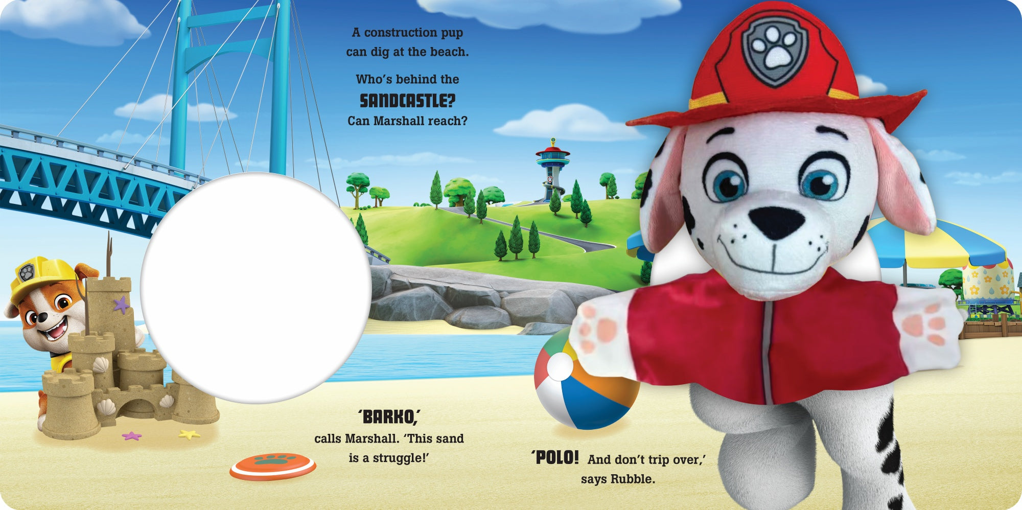 PAW Patrol - Hand Puppet Book - Marshall - Pups Play Hide-and-Seek — inside page 2