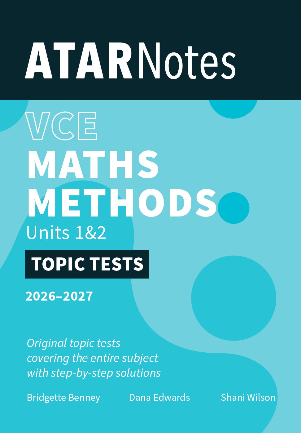 ATAR Notes VCE Maths Methods 1&2 Topic Tests (2026-2027)