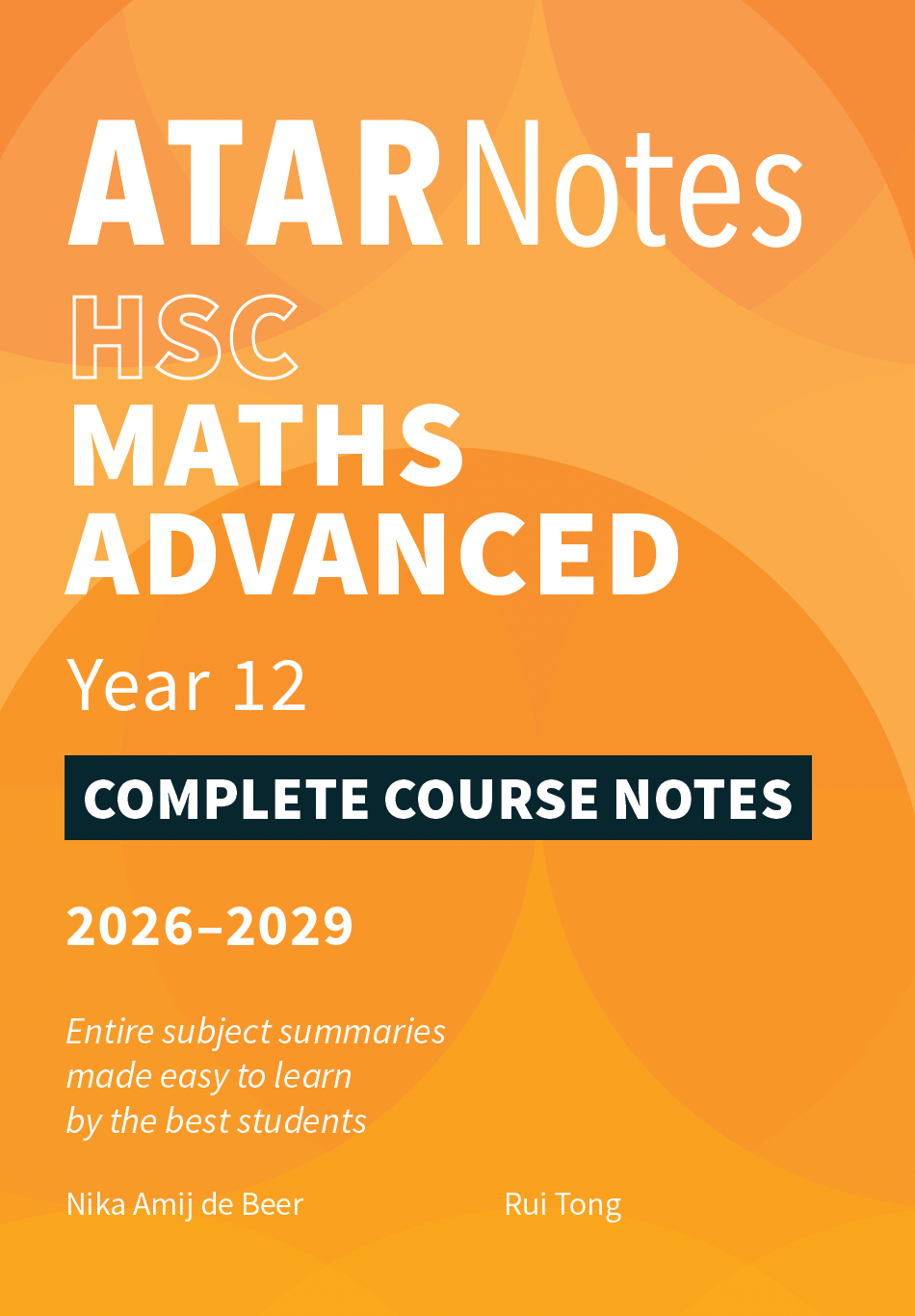 ATAR Notes HSC Year 12 Mathematics Advanced Complete Course Notes (2026-2029)