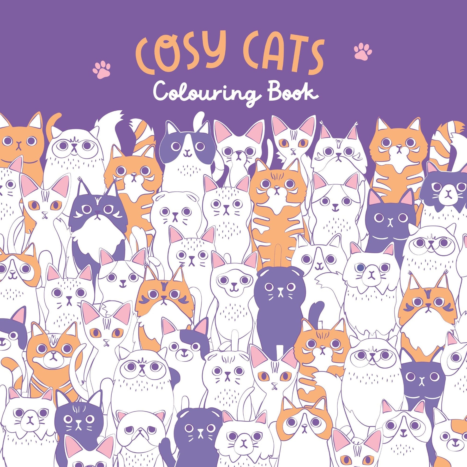 Adult Colouring Book - Cosy Cats