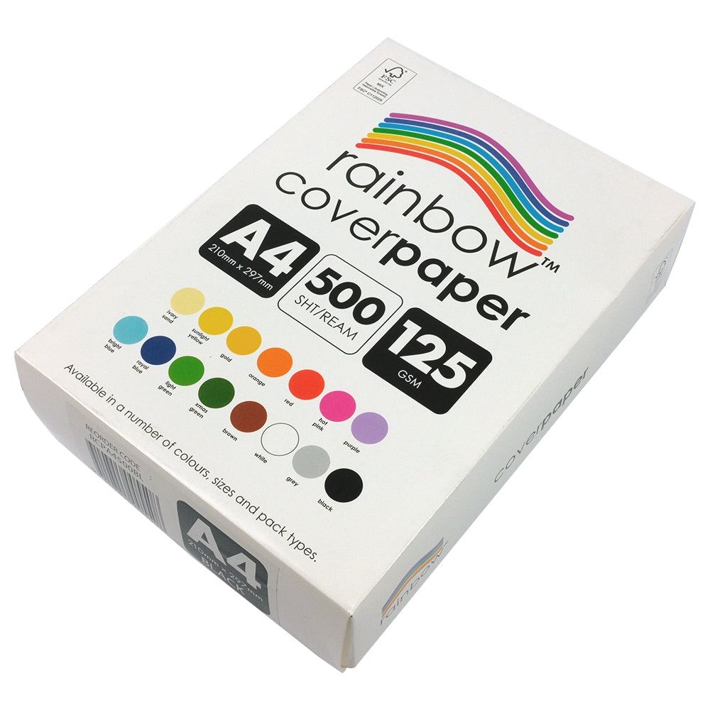 Rainbow Cover Paper (A4) - Black (Ream of 500) - view 2