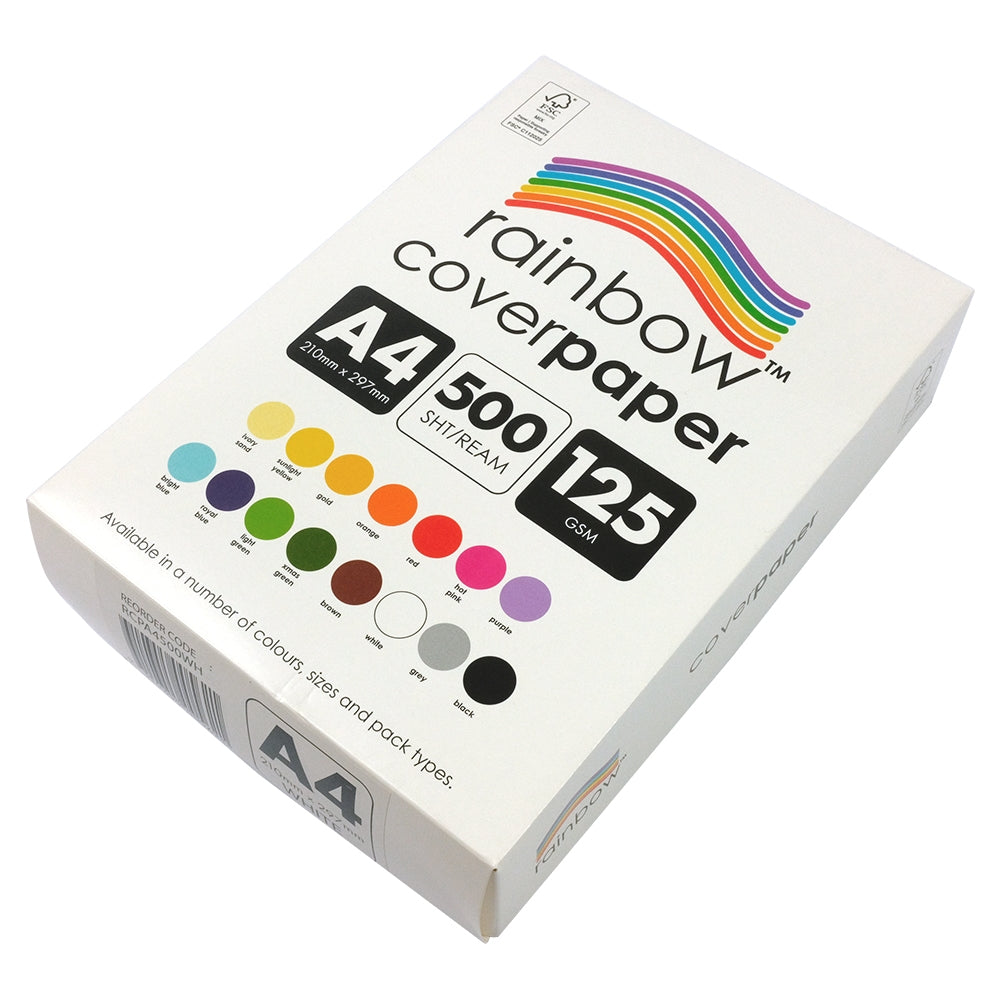 Rainbow Cover Paper (A4) - White (Ream of 500) - view 2