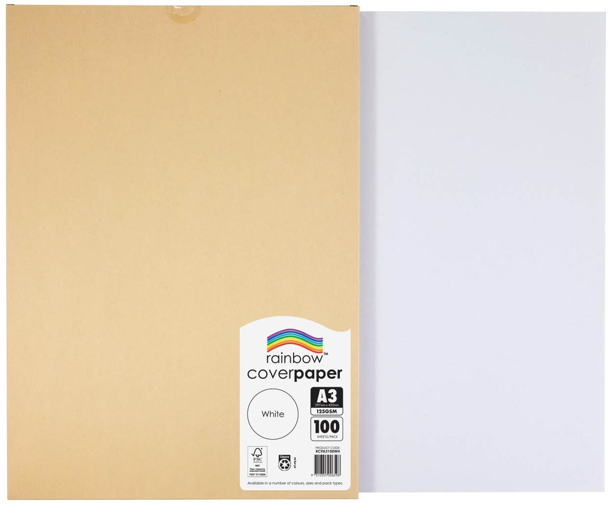 Rainbow Cover Paper (A3) - White (Pack of 100)