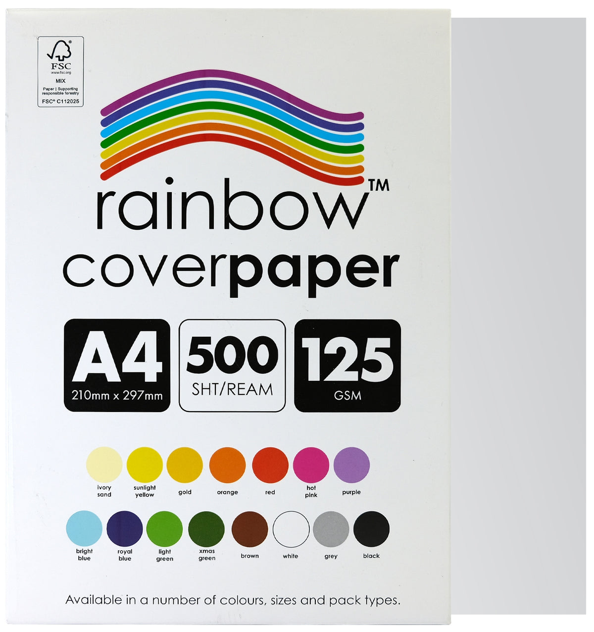 Rainbow Cover Paper (A4) - White (Ream of 500)