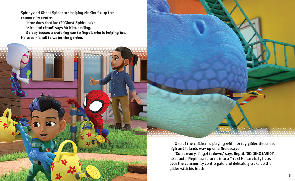 Spidey and His Amazing Friends - Collect-Me Book - Dino-Rama — inside page 1