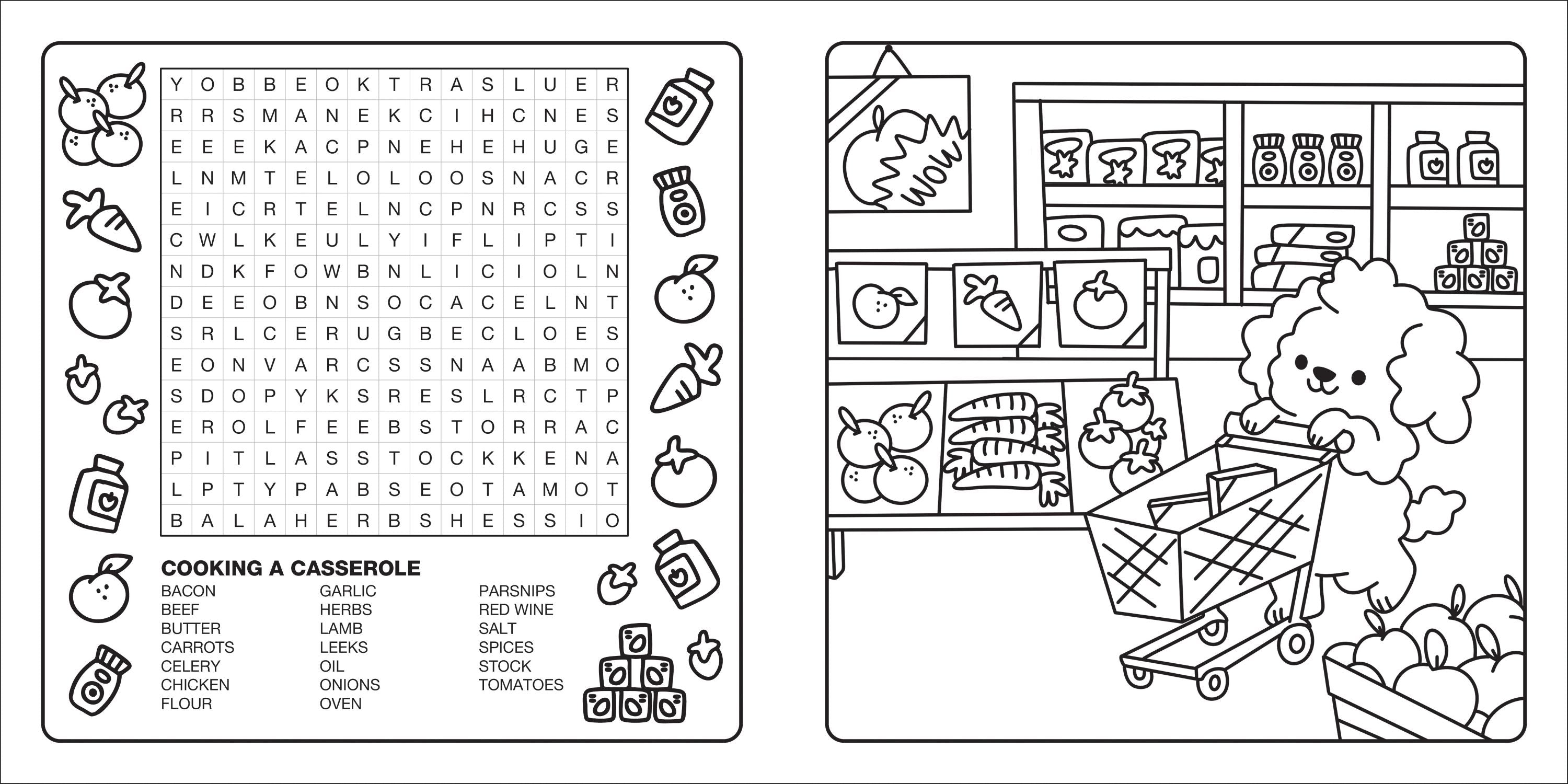 Happy Days - Clever Cuties Cosy Colouring & Word Search Book — inside page 9