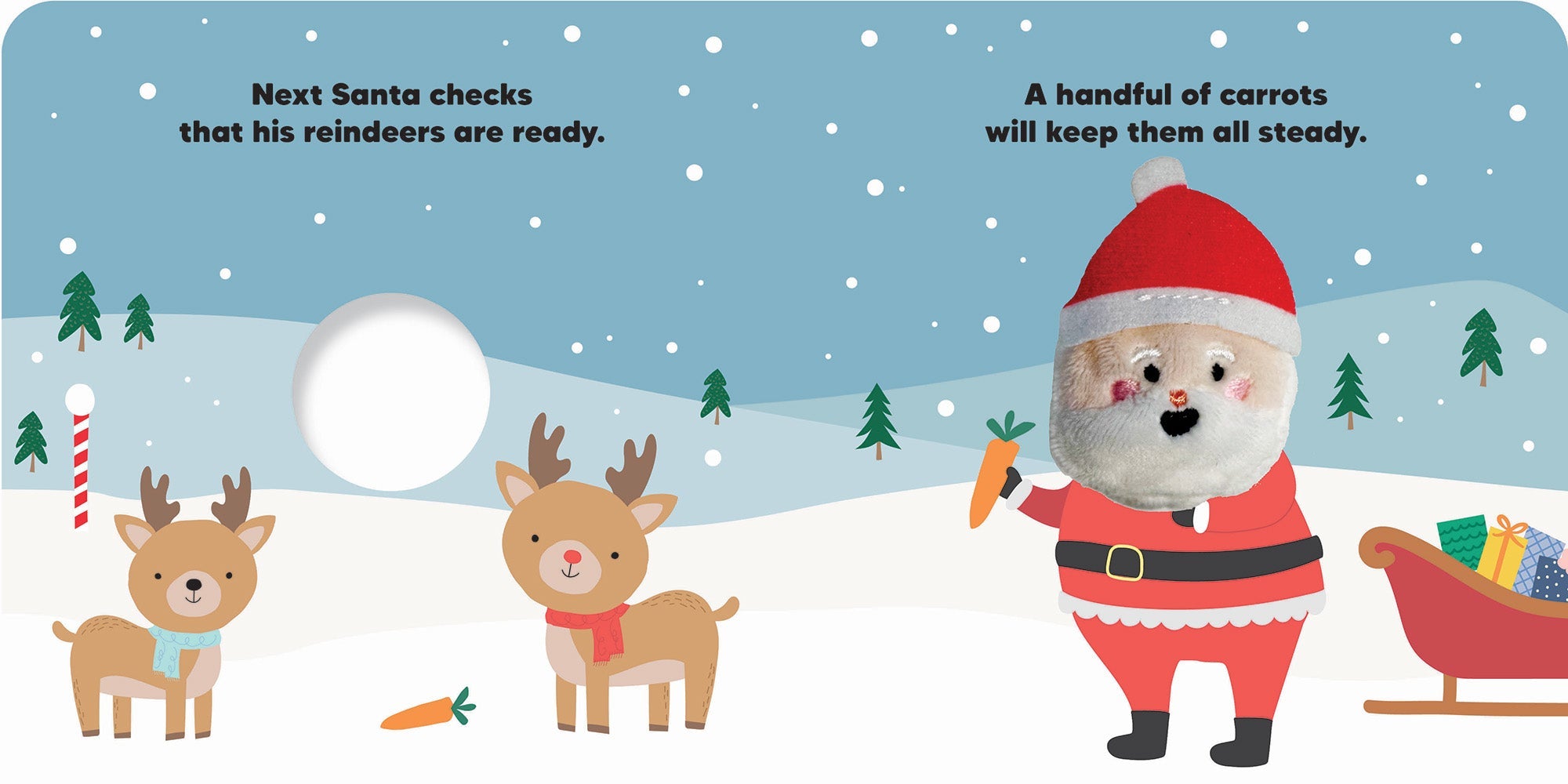 Finger Puppet Book - Here Comes Santa — inside page 3