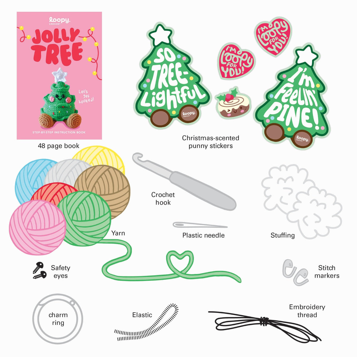 Loopy Crochet Book & Kit - Jolly Tree