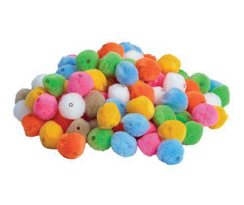Pom Poms with Hole (Pack of 100)