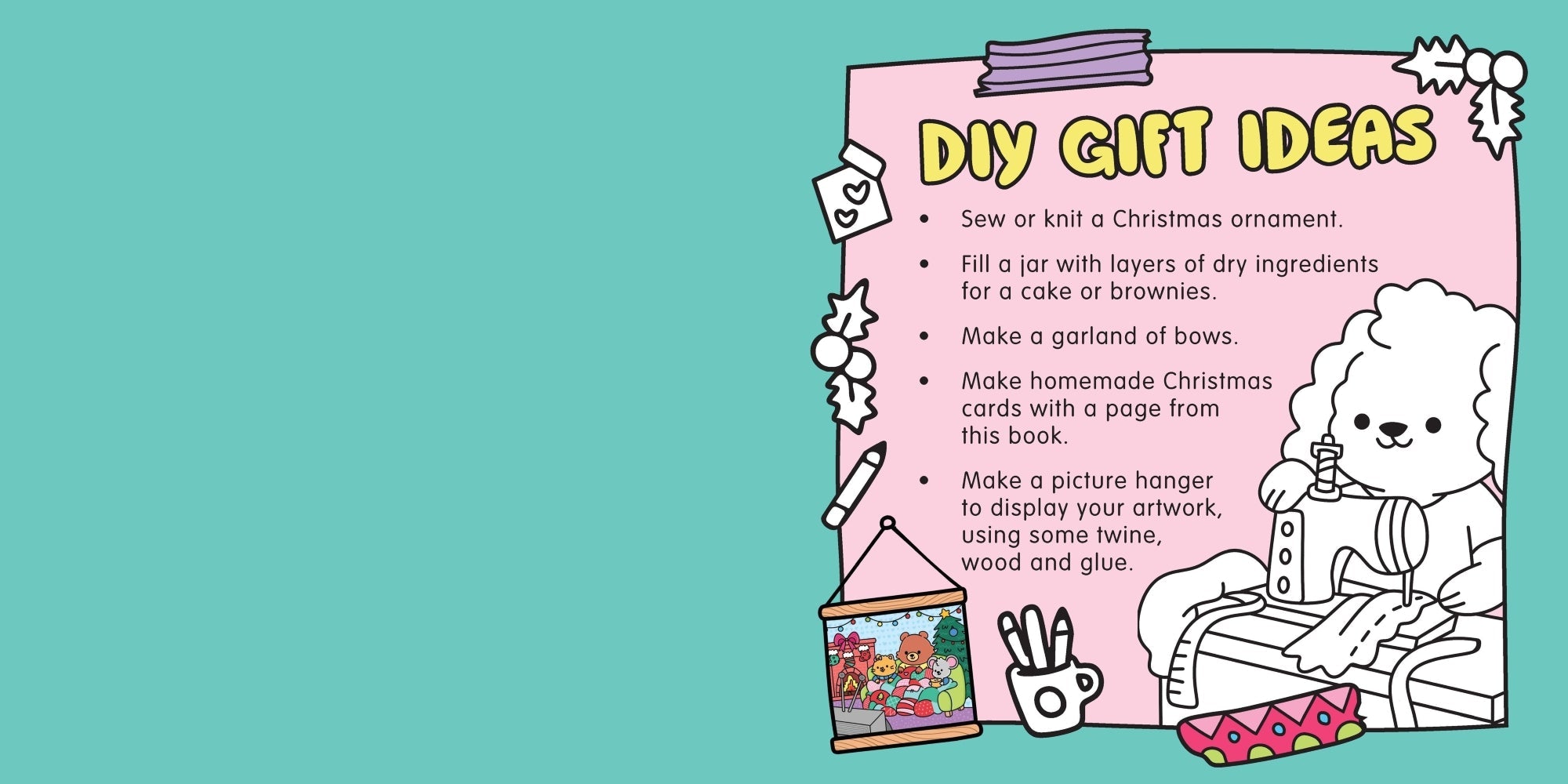 Happy Days - Cosy Christmas Advent Colouring Book (Hardback Edition) — inside page 5