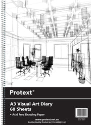 Protext A3 120pg 110gsm Clear PP Visual Art Diary