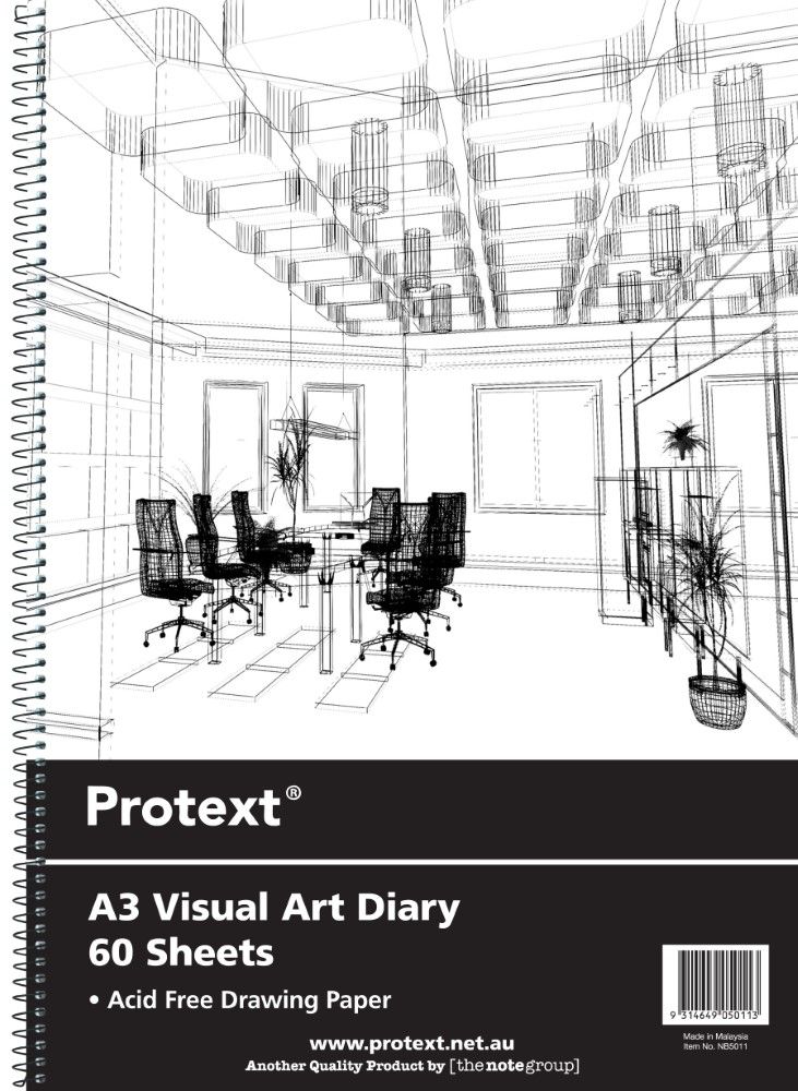 Protext A3 120pg 110gsm Clear PP Visual Art Diary