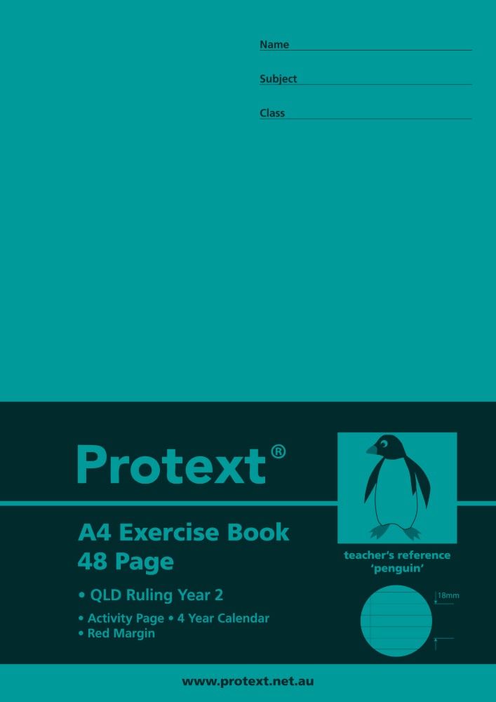 Protext A4 48pg Qld Yr2 Exercise Book (Pack of 20)