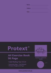 Protext A4 96pg Qld Yr3/4 Exercise Book (Pack of 10)