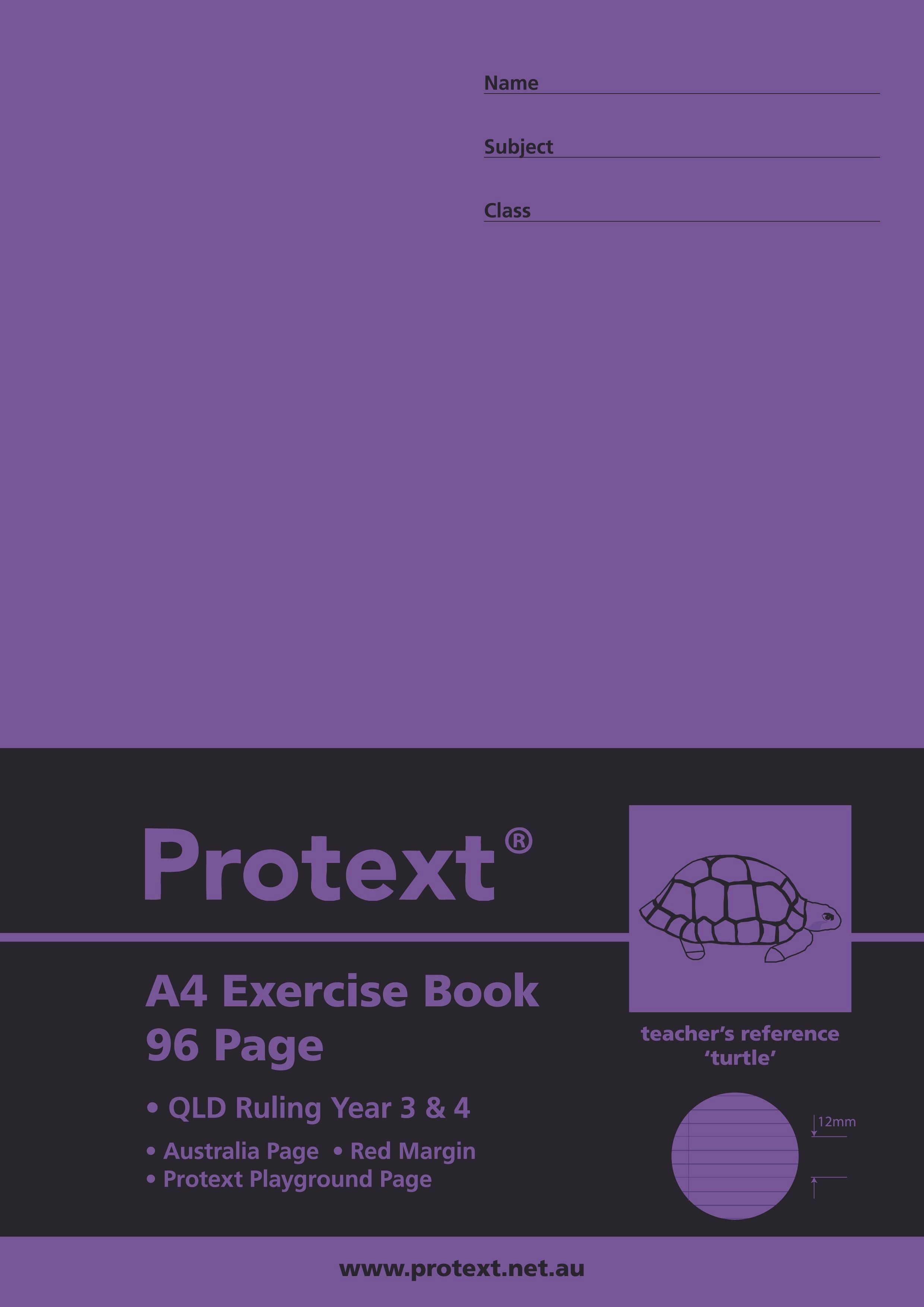 Protext A4 96pg Qld Yr3/4 Exercise Book (Pack of 10)