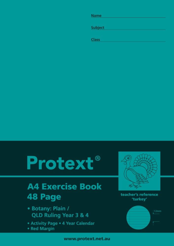 Protext A4 48pg Qld Yr3/4 Botany Book (Pack of 20)