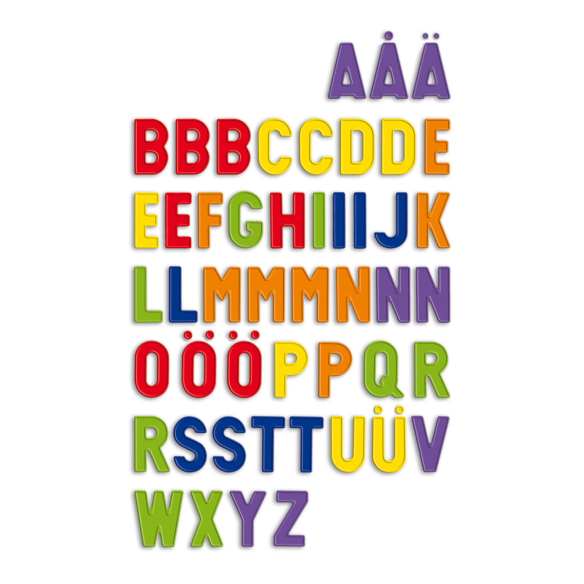 Quercetti - Magnetic Ridged Uppercase Letters 48 Pieces - additional view