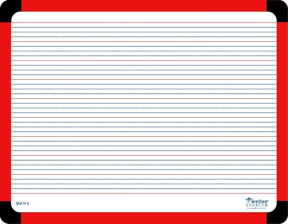 Writer QLD Yr1 Ruled Student Whiteboards 360x280mm