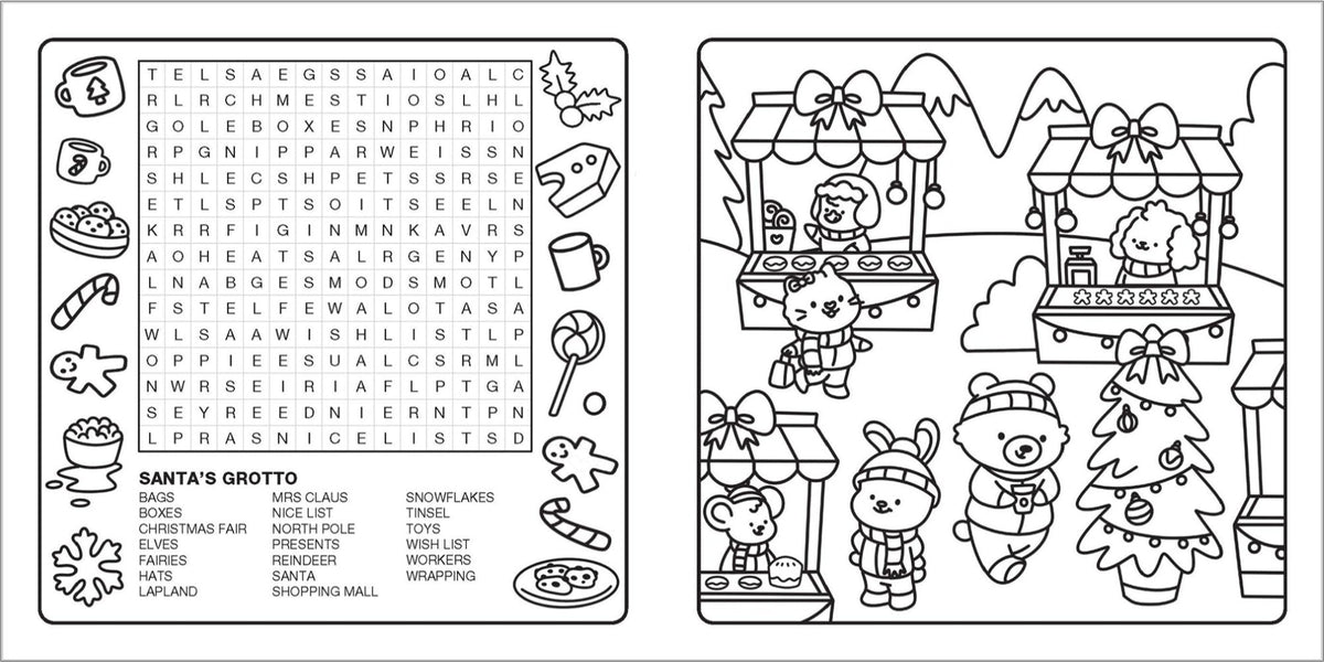 Happy Days - Bright Cuties Cosy Colouring & Word Search Book