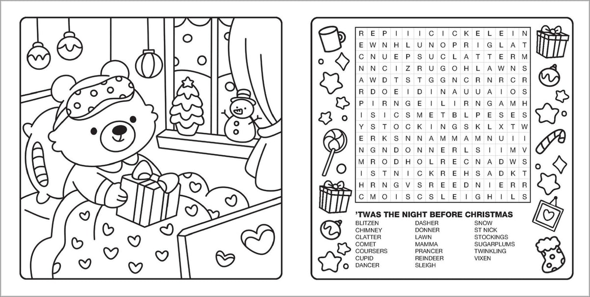Happy Days - Bright Cuties Cosy Colouring & Word Search Book