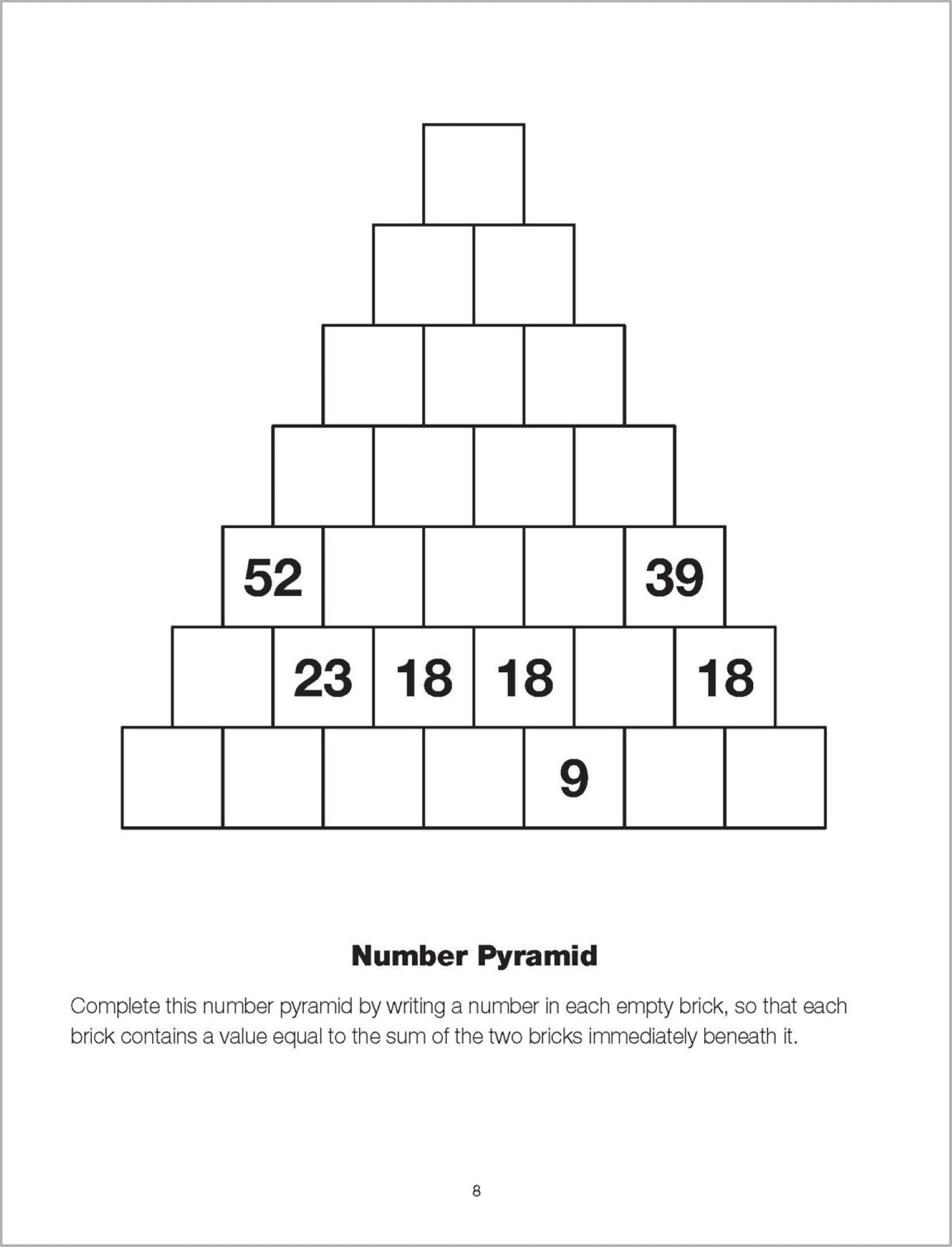 Large Print Bumper Puzzle Book - Brain Training (blue banner) — inside page 6