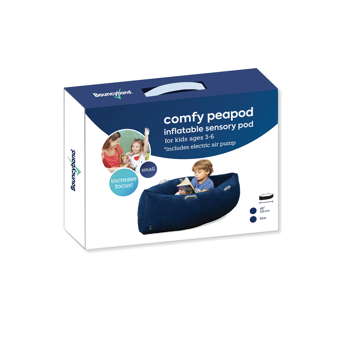 Comfy Hugging Peapod Sensory Pod - 120 cm, Blue - view 2