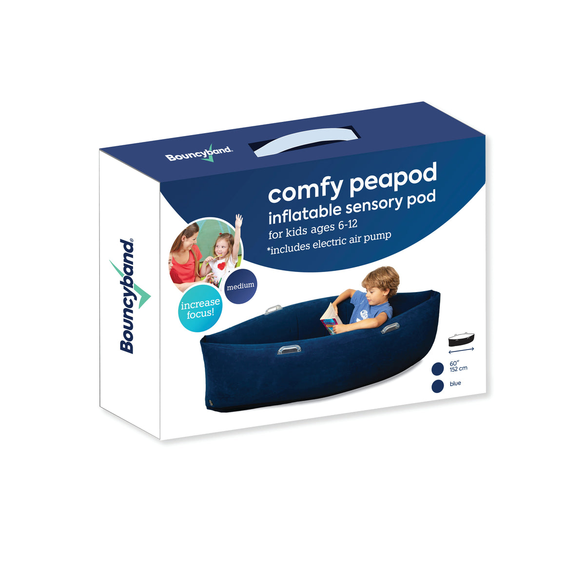 60' Comfy Hugging Peapod Sensory Pod - Blue - view 2