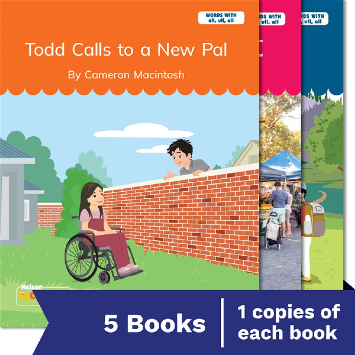 Nelson Decodable Readers Words with ull, oll, all Set Pack x5