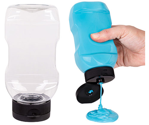 Upside Down Squeeze Bottle with Non Drip Valve - 3 pack