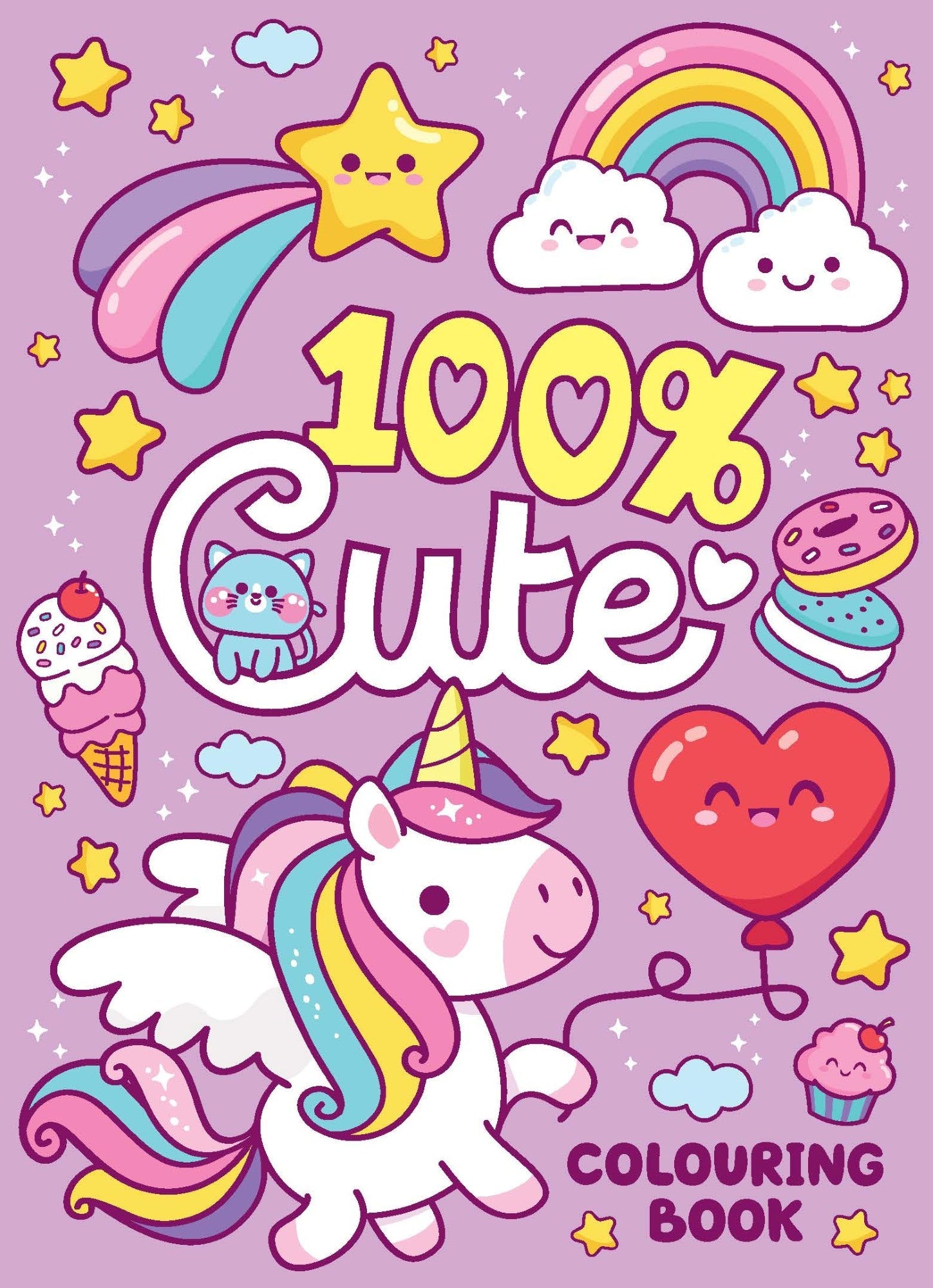 100% Cute - 32pp Colouring Book