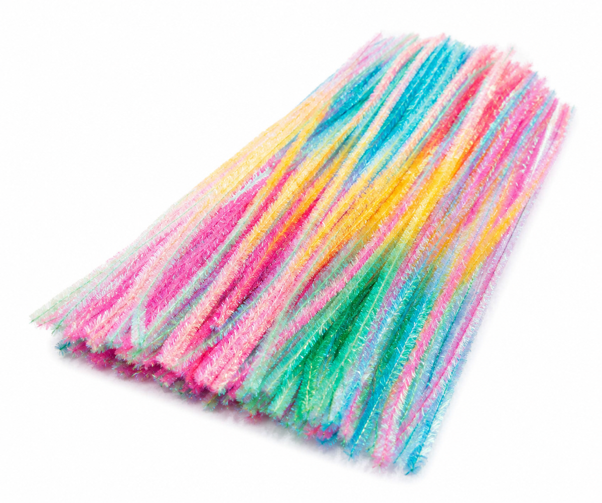 Pipecleaners Tinsel Rainbow 150pack