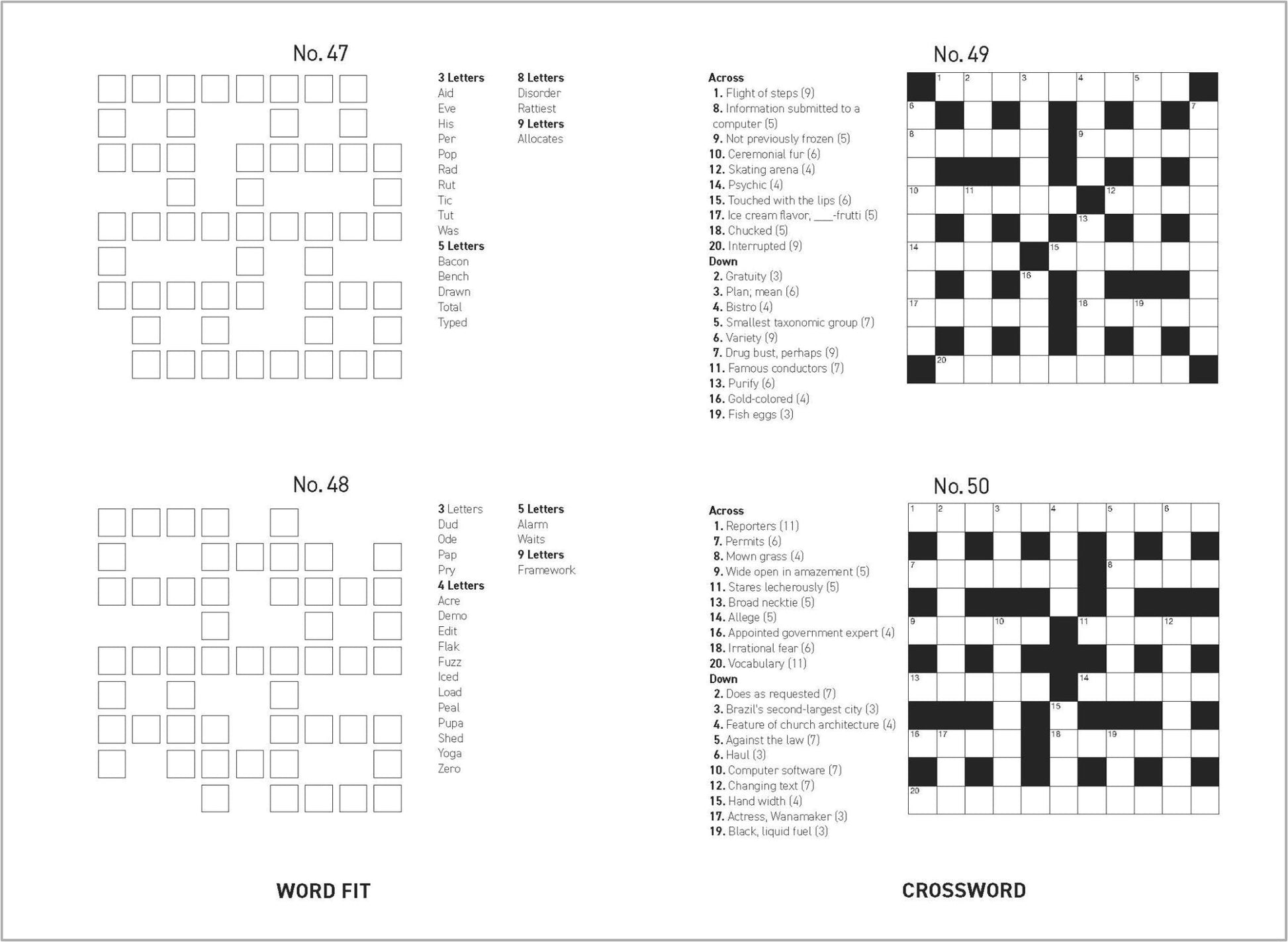 500 Puzzles Book - Brain Training - Pink & Orange Geometric — inside page 3