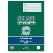 Splash A4 48pg Plain Exercise Book (Pack of 20)