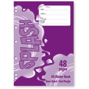 Splash A4 48pg 8mm Ruled Binder Book (Pack of 20)