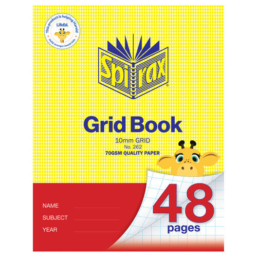 Spirax 262 Grid Book 225 x 175mm 48 Page 10mm (Pack of 20)