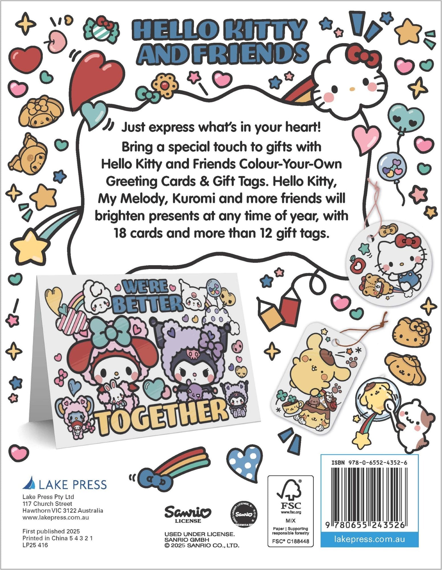 Hello Kitty and Friends - Colour-Your-Own Greeting Cards and Gift Tags — inside page 6