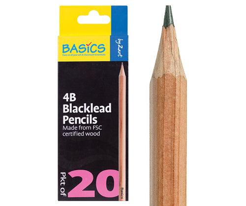 Basics - Blacklead Pencils (Pack of 20): 4B