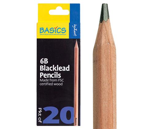 Basics - Blacklead Pencils (Pack of 20): 6B