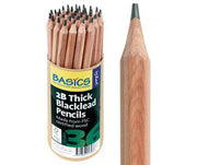 Basics - Thick Blacklead Pencils: 2B (Pack of 36)