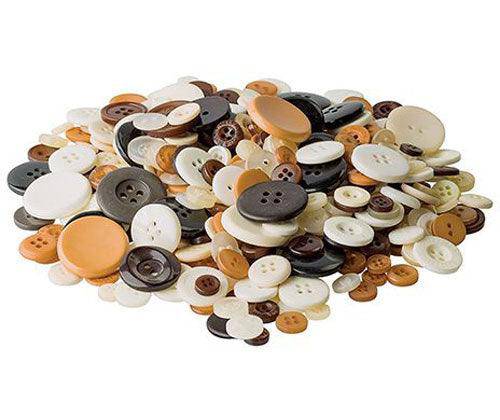 Basics - Buttons: Natural (Tub of 600g)