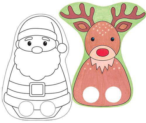 Cardboard Christmas Finger Puppets Pack of 30 - view 2