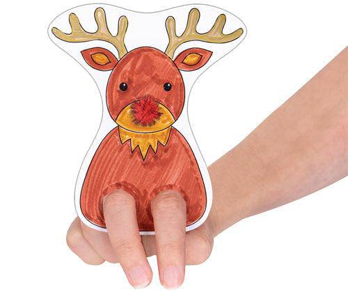 Cardboard Christmas Finger Puppets Pack of 30 - view 6