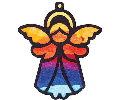 Stained Glass Angels - Pack of 10